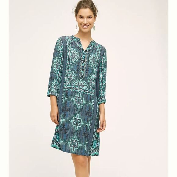 Hemant & Nandita Marche Silk Dress - Picture 1 of 13